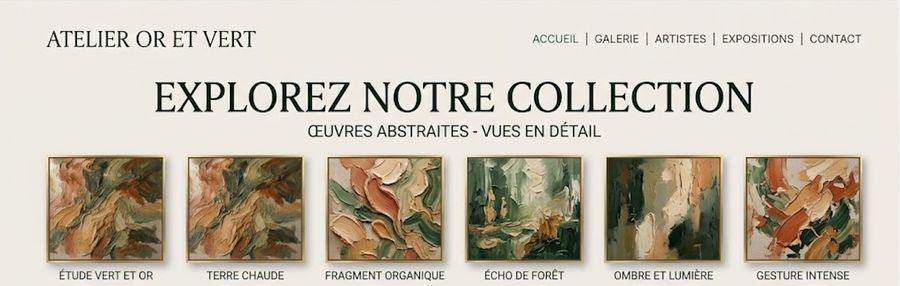 Réalisation — collection d'œuvres présentée en ligne